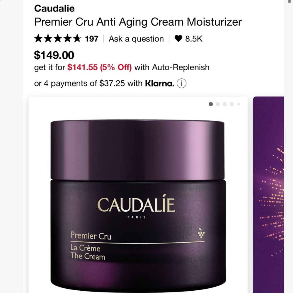 BNIB Caudalie Premier Cru La Crème